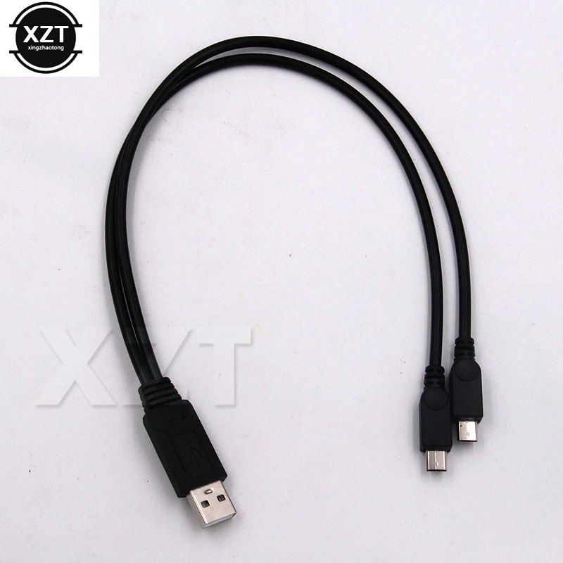 

1pcs sub-second data transfer cable 2 Micro USB splitter for two Android tablet female to male newest