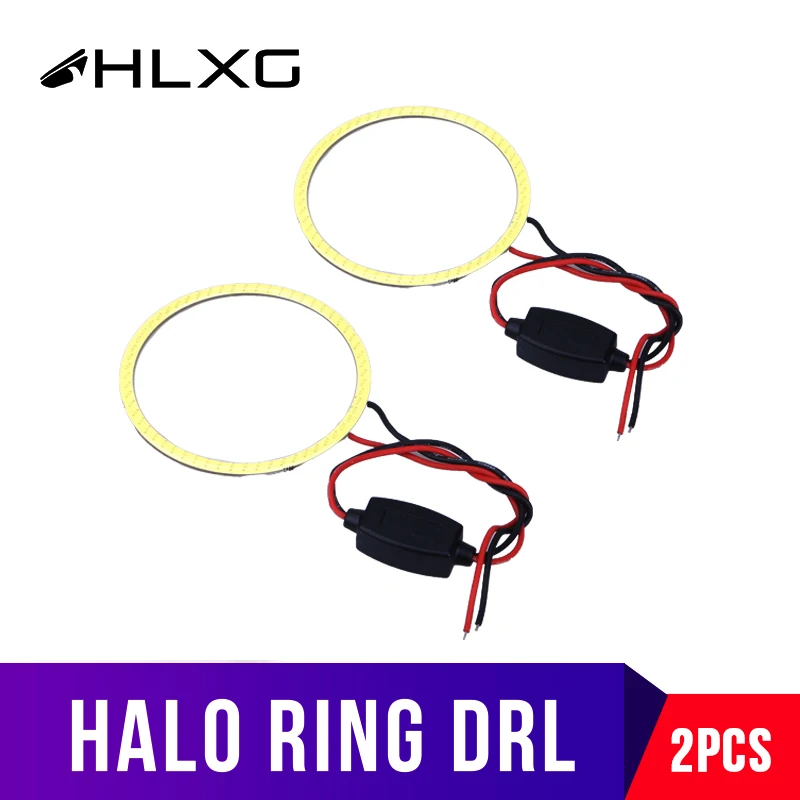 

Car COB LED Halo Ring Angel Eyes Daytime Running Lights DRL Warning Fog Lamps For Toyota Corolla Hyundai Solaris passat b6 70MM