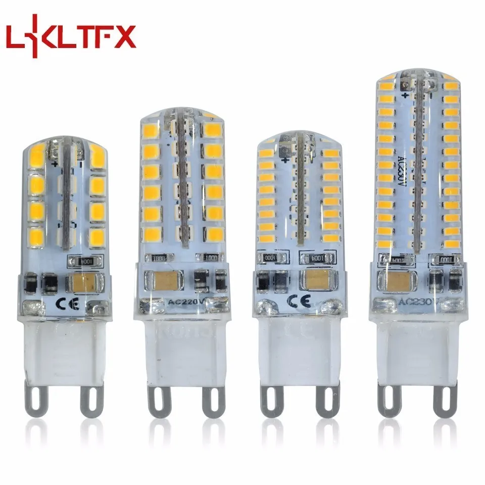 Светодиодные лампы LKLTFX энергосберегающие SMD2835 3014 G4 G9 12 в пост. Тока 220 В 360