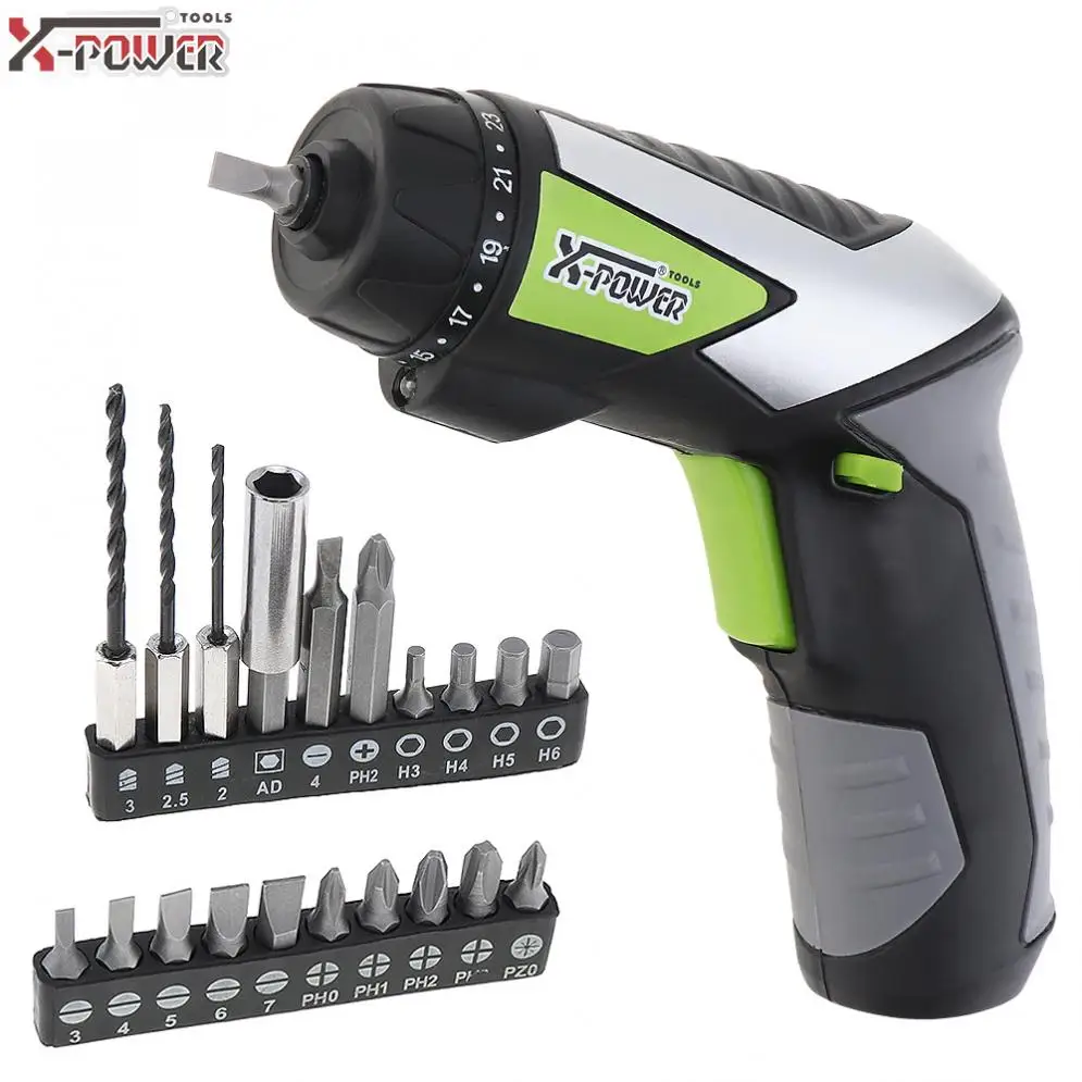 

Household Maintenance Cordless AC 220V 4.8V Rechargeable Electric Screwdriver with 23 Torque Setting and LED Working Light