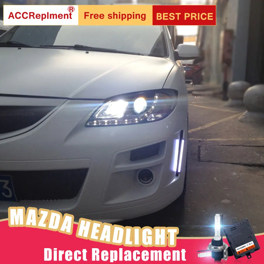 2 шт. светодиодный светодиодные фары для Mazda 3 2006-2012 ные Автомобильные ангельские