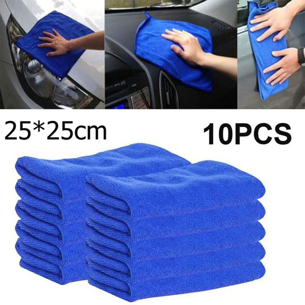 10 шт 2 цвета очиститель пыли из микрофибры для мойки машины полотенце авто Уход детализация 25X25 см микрофибра материал# P15