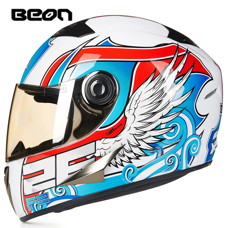 BEON casco moto uomo DOT ECE moto classico casco integrale Kart Racing casco  Motocross moto caschi da corsa|racing helmet|motor bike helmetmotorcycle  helmet - AliExpress