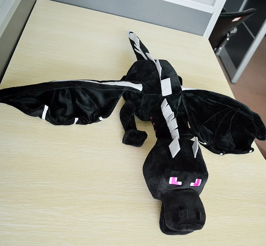 60cm Huge Big Minecraft Ender Dragon Plush Soft Black Minecraft Enderdragon PP cotton Minecraft Dragon Stuffed