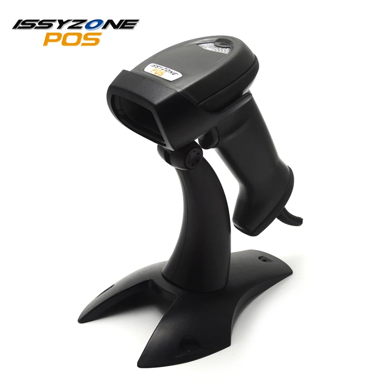 

ISSYZONEPOS USB Laser 1D/2D Barcode Scanner QR Code Reader Continuous Windows Plug And Play Supermarket Store Warehouse Library