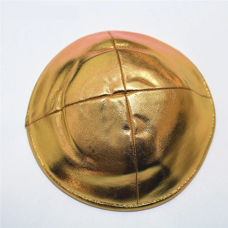 

Brown color Jewish yarmulke Solid High quality Dome size 19cm Cotton Velvet Kippah Jewish Cap