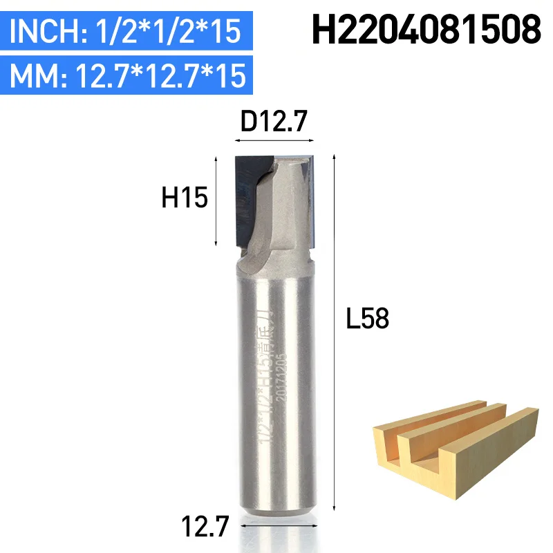 HUHAO 1 шт. 1/" хвостовик алмазное CVD покрытие очистка нижней концевой фрезы деревообрабатывающий резак слоттер гравировальный инструмент PCD фрезы - Длина режущей кромки: H2204081508
