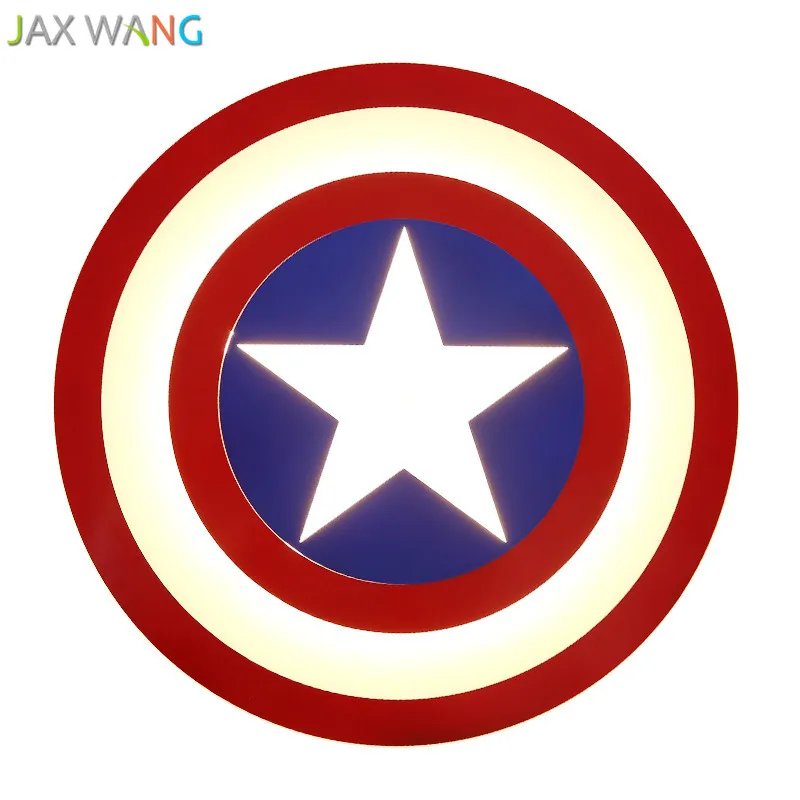 

Children Room Led Ceiling Light Marvel American Captain Boy Bedroom Game Room Lamp Decor Light Modern Creative Ceiling Lamp