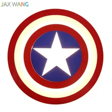 Children Room Led Ceiling Light Marvel American Captain Boy Bedroom Game Room Lamp Decor Light Modern Creative Ceiling Lamp modern kids room boy girl bedroom ceiling lamp led creative cartoon animal head ceiling light adjustable angle long arm lamp
