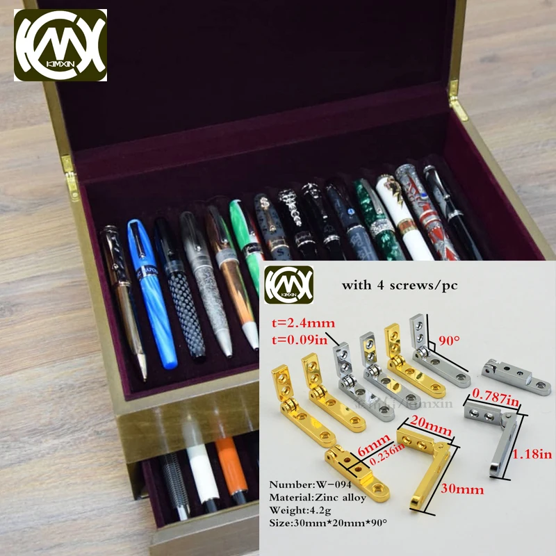 10pc 30*20mm KIMXIN Zinc alloy Handmade pen box hinge Hinges for