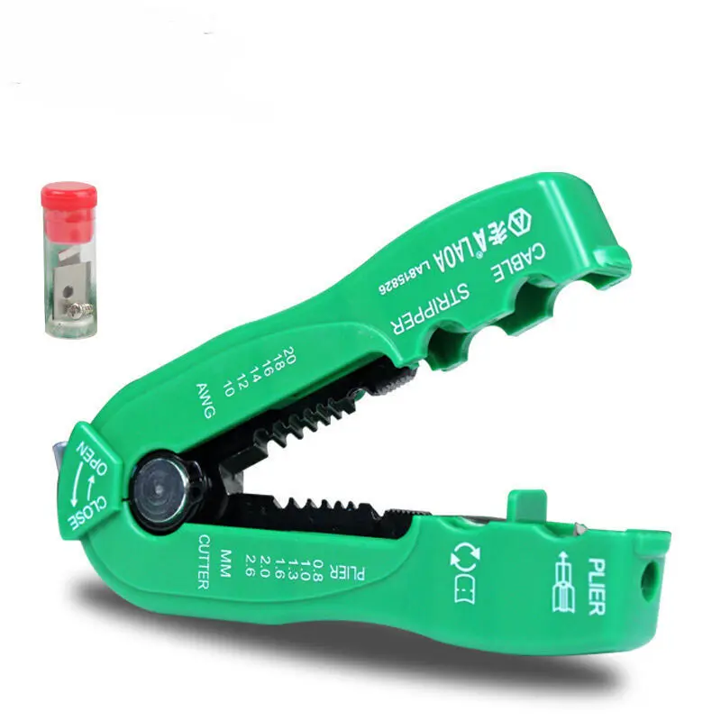 preço LAOA multifunções fio linha de cabo cortador de stripper ferramentas de friso ferramenta de descascamento do fio mini mão portátil 0.8 2.6mm LA815826