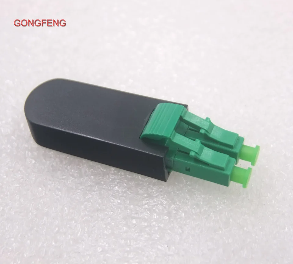 

GONGFENG 10PCS NEW LC/APC Connector SM Single Mode Optic Fiber Loop Back Connector Adapter Coupler Test Flange Free shipping