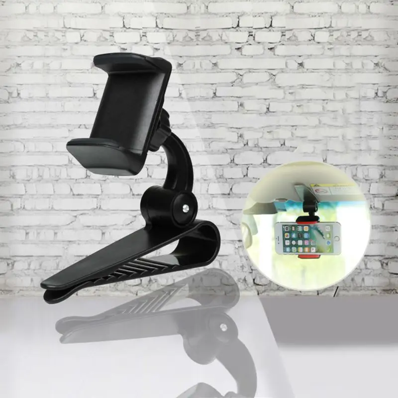 Universal Angle Adjustable Sun Visor Clip Navigation Car Phone Holder Mount Support for Mobile Phones