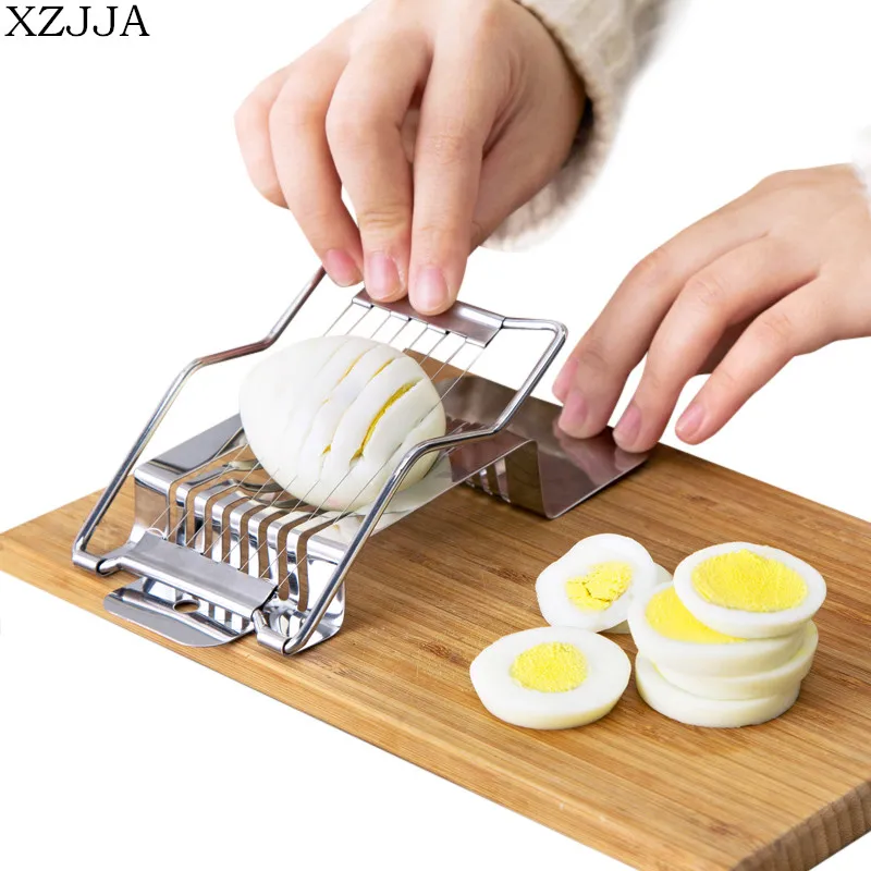 XZJJA Multifunction Stainless Steel Cut Egg Slicers Tools Dividers