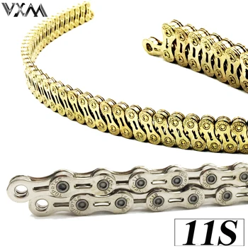 

VXM Bicycle chain 11 Speed X11 X11EL Super Light mountain bike chain single 116 links Gold Silver original Bicycle Parts