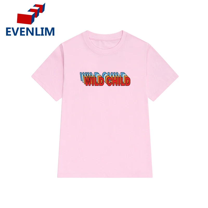 EVENLIM Новый 2018 белый 100% хлопковые футболки с короткими рукавами Для женщин летний