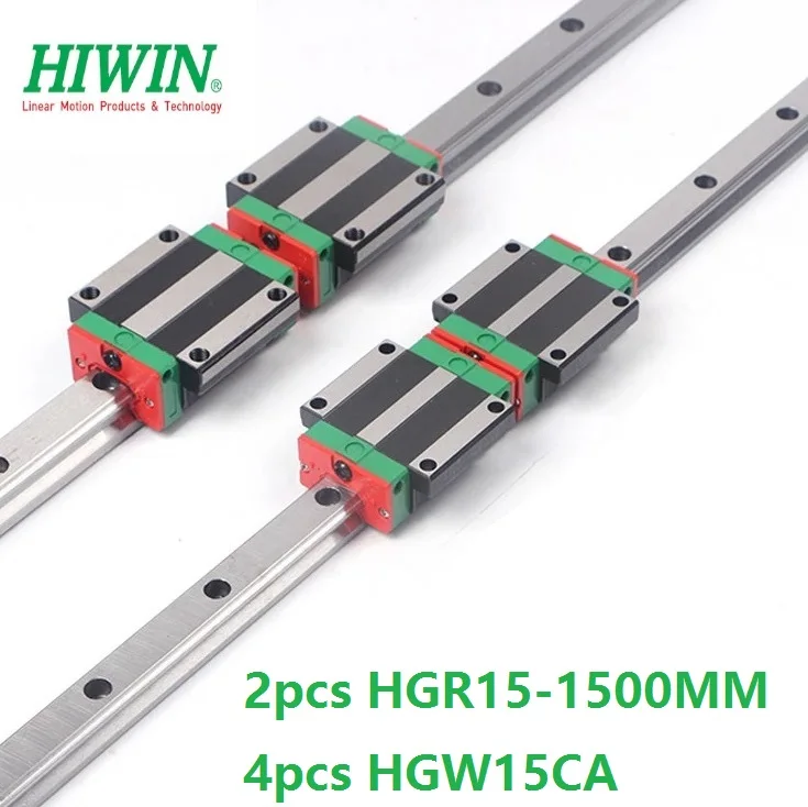 2 шт. 100% Оригинал Hiwin Линейная направляющая HGR15 1500 мм с 4 HGH15CA или HGW15CA линейный