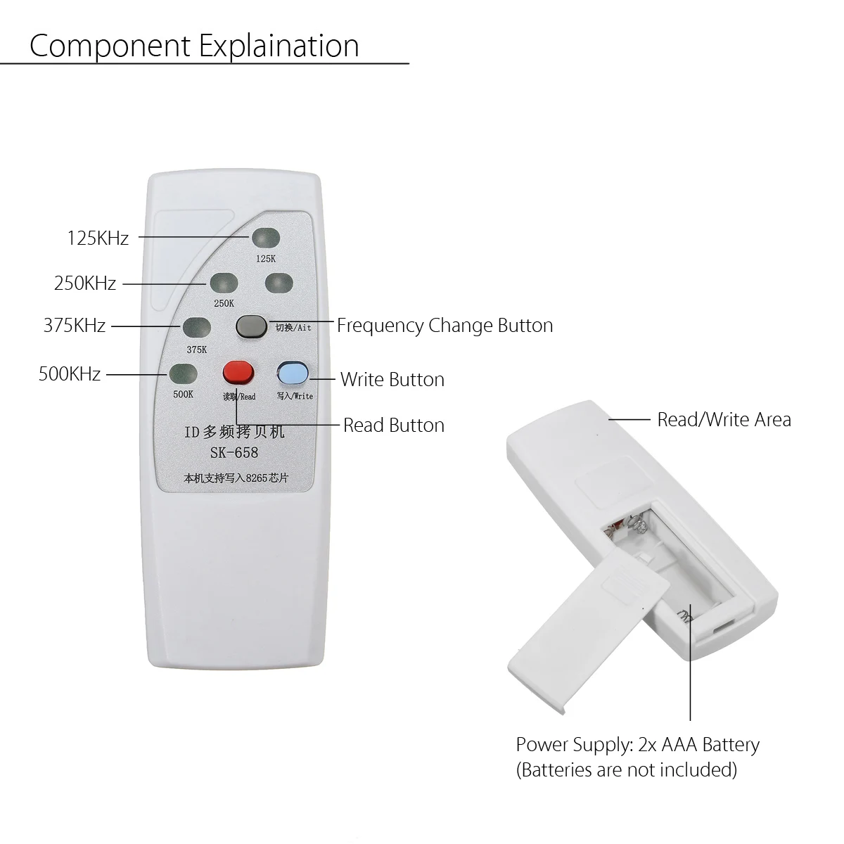 13 шт. Ручной 125 кГц RFID ID Card Reader Писатель копиры Дубликатор Программист + шт. 6 шт. карт теги