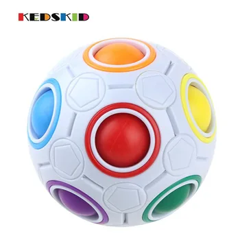 

Creative Spheric Rainbow Football Puzzle Magic Ball Children Learning and Education Toy Gift Pressure reducing toy