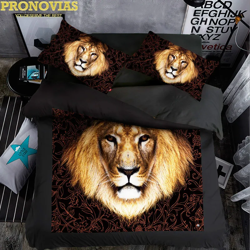 

Pronovias korean cotton lion 3d bedding set king queen single XL size bedclothes