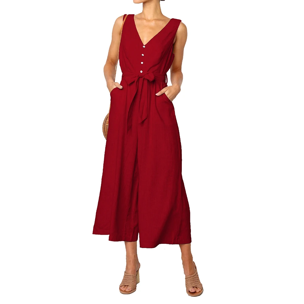 

2019 New Fashion Women Sexy Rompers Jumpsuit Deep V Neck Casual Straight Club Pants Party OL Rompers Overalls Plus Size XL