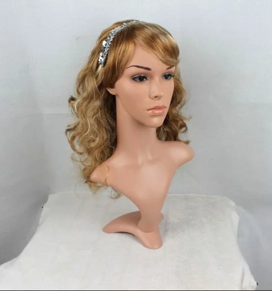 

Realistic Plastic Female Mannequin Dummy Head With Hair
