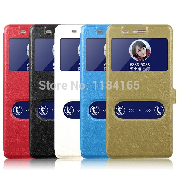 Flip Leather Case for Highscreen Power Ice Silk Texture PU with View Windows & Stand Back Cover | Мобильные телефоны и