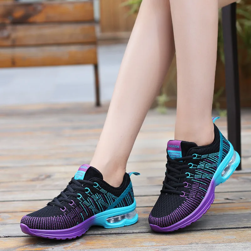 

Women Casual Shoes Fashion Breathable Walking Mesh Lace Up Flat Shoes Sneakers Women 2019 Tenis Feminino Sport Walking Shoes