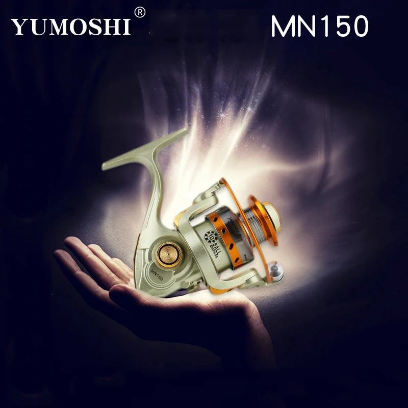 

Yumoshi 5.2:1 High Speed Metal Fishing Reel Small Pocket Wheel Mini spinnin wheels 10BB pesca molinete casting Spinning reels MN