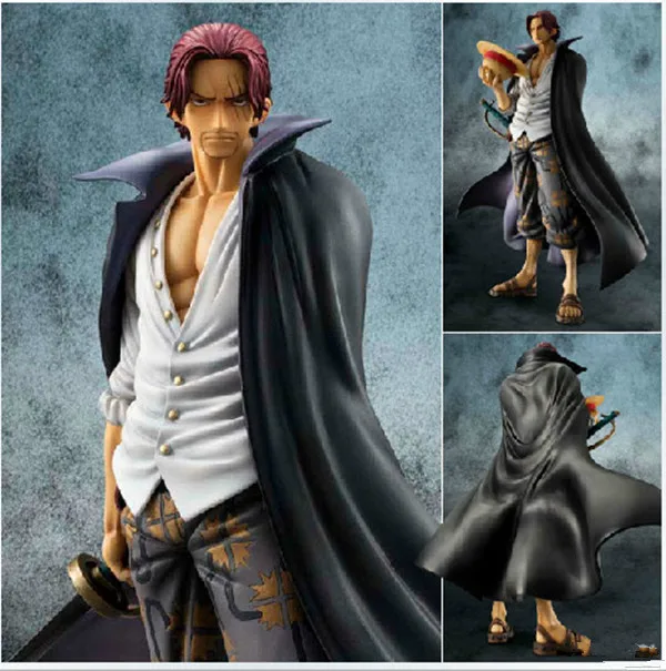 

One Piece Shanks Action Figure Toys 1/8 scale painted figure On the top of war Red hair Shanks figure Dolls Anime