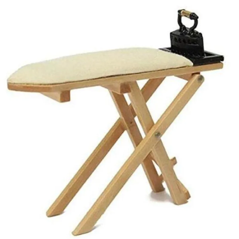 

1:12 Scale Wooden Ironing Board Dollhouse Miniature Re-ment Doll Home Scene
