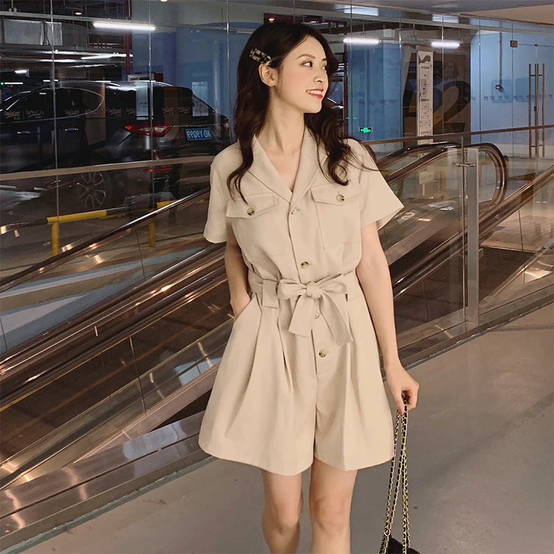 

new arrival woman fashion temperament comfortable lovely vintage playsuit high waist elegant temperament cute beach jumpsuit