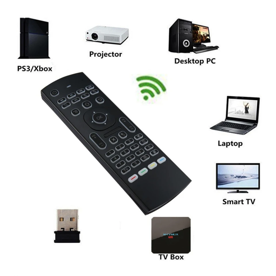 MX3 Air Fly Mouse 2 4 ГГц беспроводная клавиатура дистанционное управление