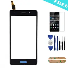 For Huawei P8 lite Black Original Touch Screen Front Panel Outer Glass Digitizer Replacement Tools+Protactive Film + Adhesive