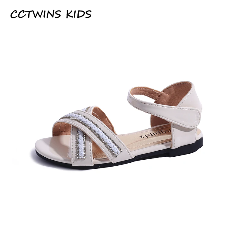 

CCTWINS Kids Shoes 2019 Summer Girls Fashion Party Dress Shoes Toddler Children Casual Flats Princess Baby Beach Sandals PS707