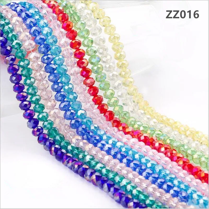 

6MM 196pcs plating AB color crystal flat bead diy crystal curtain loose beads Sewing Garment Headdress Material ZZ016