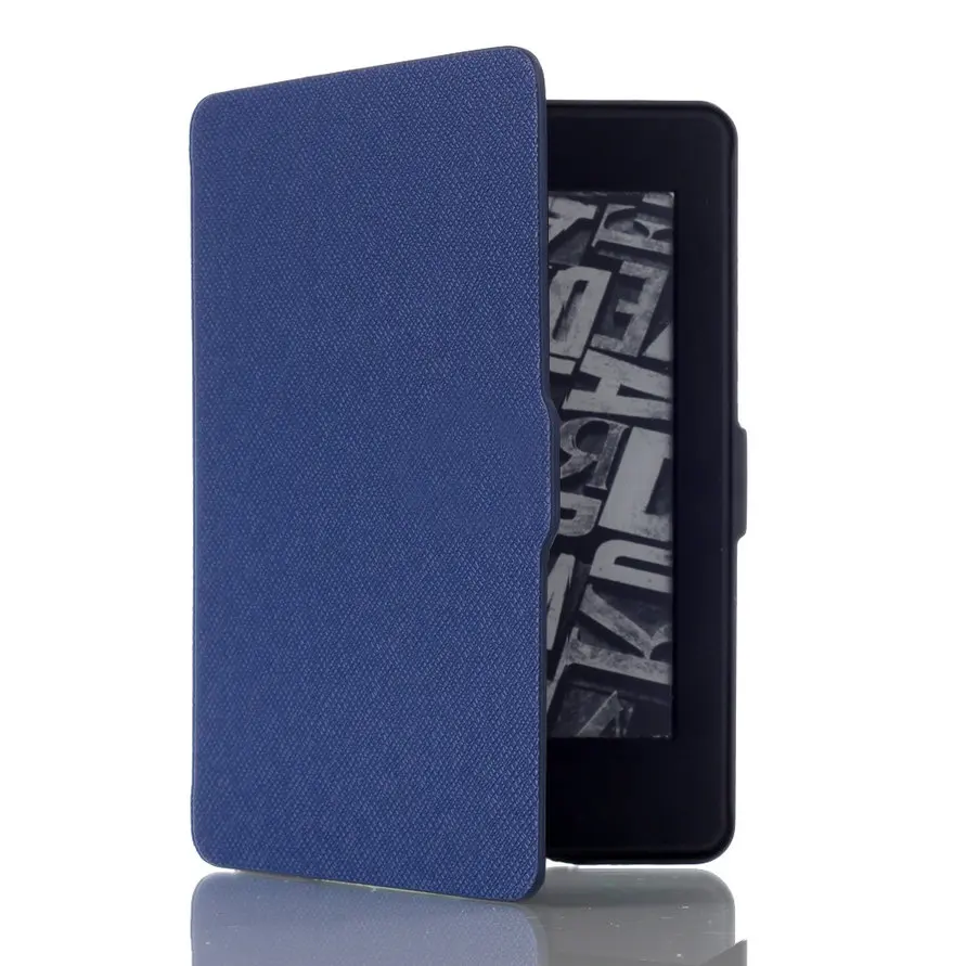 Для Amazon Kindle Paperwhite(подходит для 5-го/6-го/7-го поколения, не подходит для 10-го поколения) кожаный чехол-книжка с Умной защитой - Цвет: KPW3-navy
