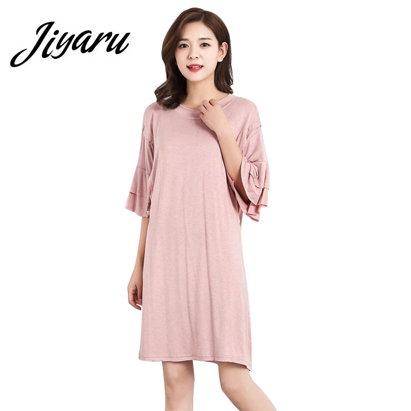 Summer Maternity Women Nursing Dresses Women Breastfeeding Solid Color