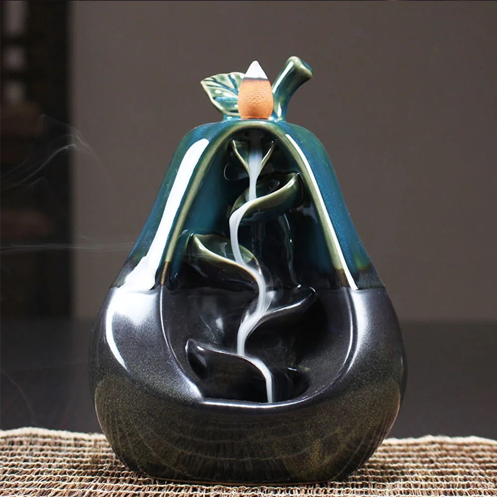 

Mountain River Handicraft Incense Holder Ceramic Backflow Waterfall Smoke Incense Burner Censer Holder Gift Home Decor