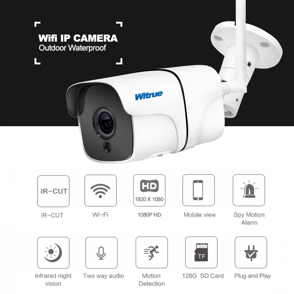 Ip камера Wifi Беспроводная 1080 P наружная водостойкая безопасности Аудио запись