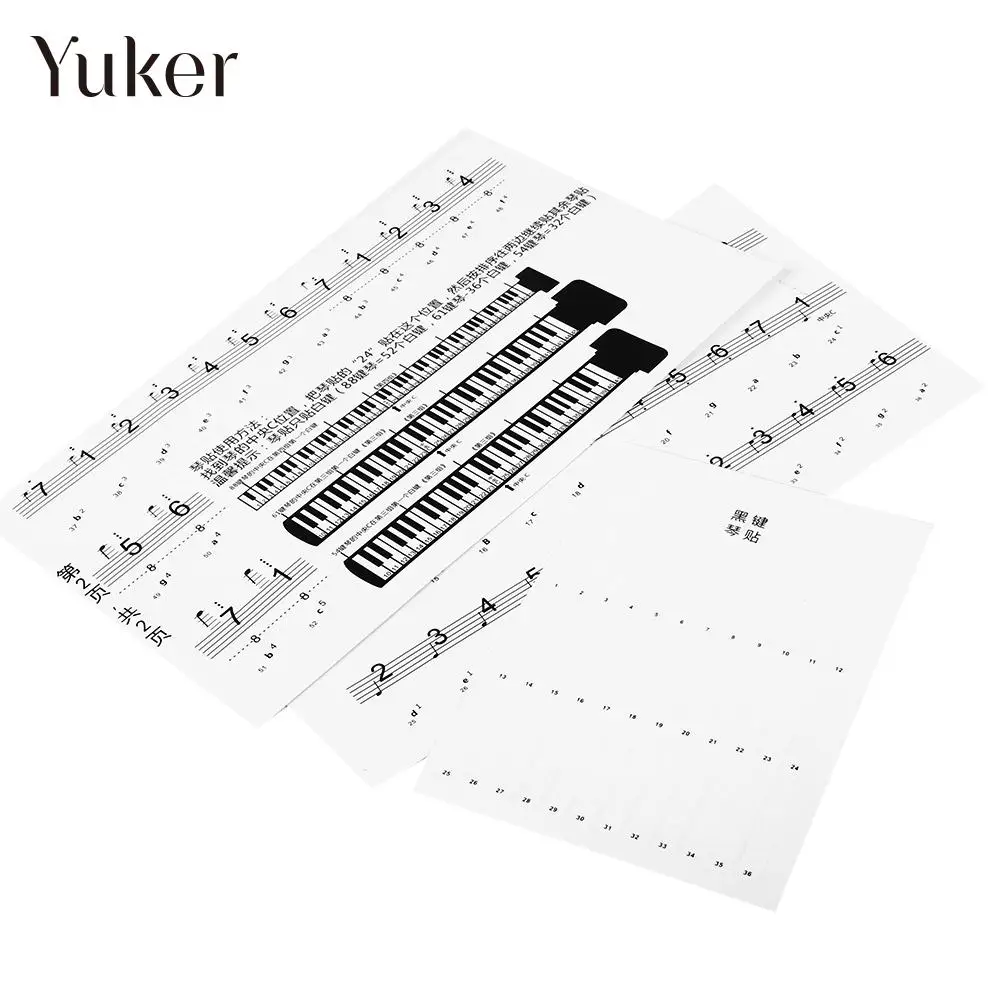 

PVC 54/61/88 Key Note Paster Decor Piano Keyboard Sticker DIY Practical
