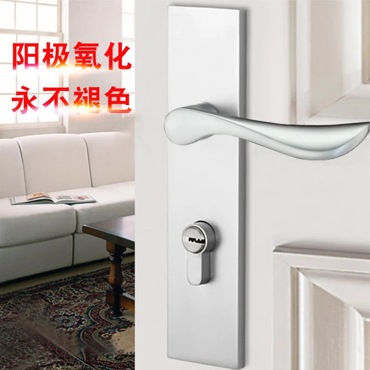 

2018 Padlock Free Shipping Wholesale Aluminum Alloy Furniture Hardware Space Alumina Mechanical Locks Mute Indoor Bedroom Lock