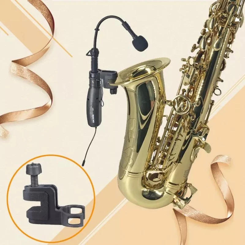 

true diversity uhf professional wireless instrument microphone for saxophone tuba trumpet with Receiver & Transmitter