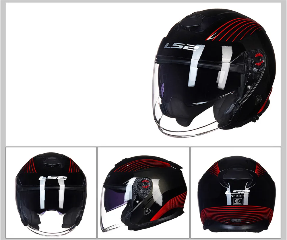 LS2 Infinity Jet мотоциклетный шлем 3/4 с открытым лицом скутер шлем Moto Casco cask Capacete ls2