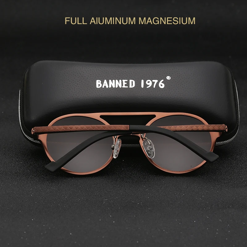 Новинка, солнцезащитные очки в алюминиево-магниевой оправе, HD поляризационные, женские, Ретро стиль, круглые, брендовые, дизайнерские, мужские, качественные, солнцезащитные очки oculos de sol