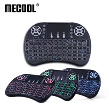 Беспроводная мини-клавиатура с подсветкой i8 Air mouse, русская английская испанская, с дистанционным управлением для Android Smart tv Box