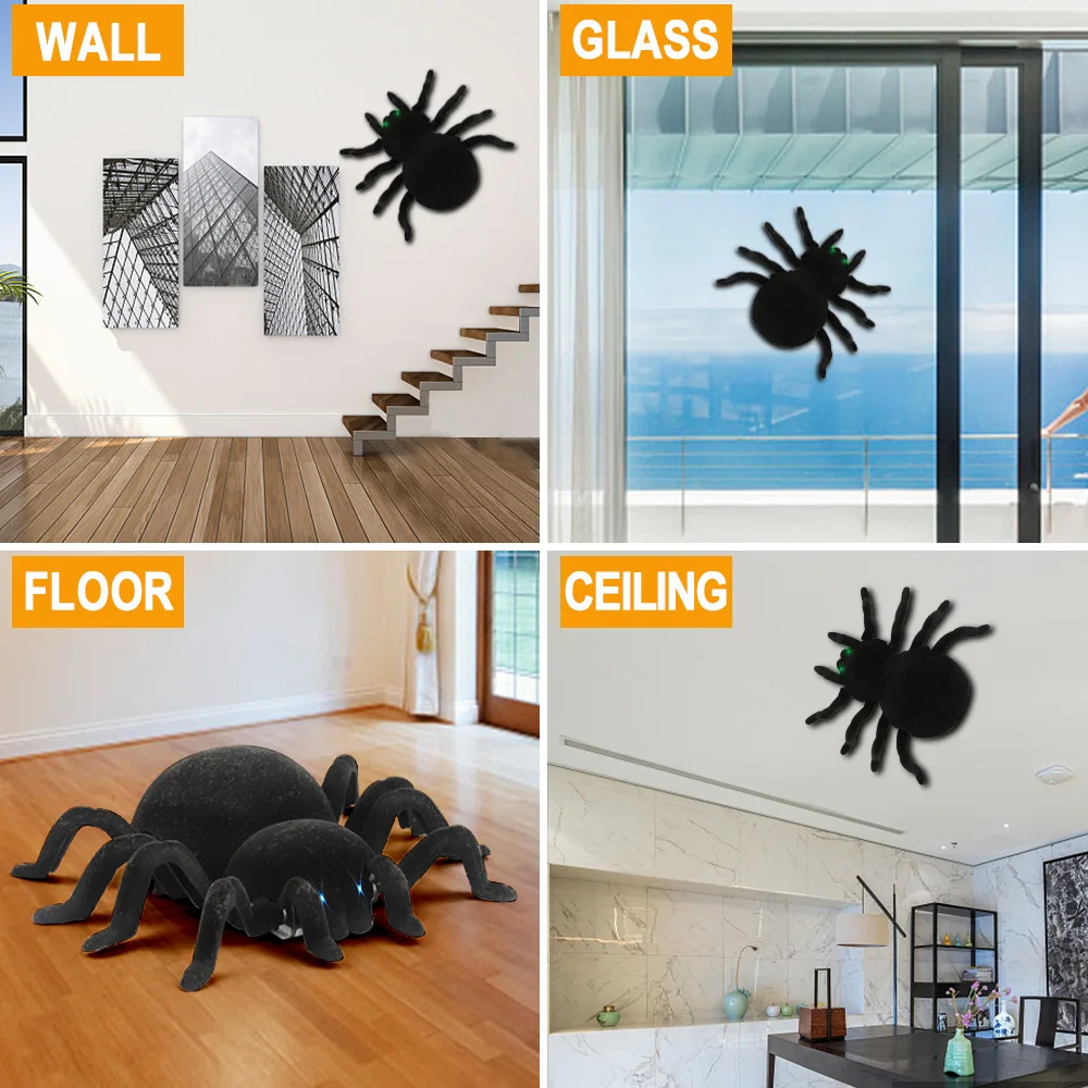 

Radio Control RC Animals Simulation Furry Tarantula Electronic Spider Toy Children Kids Gift Halloween Festival kids toys Gifts