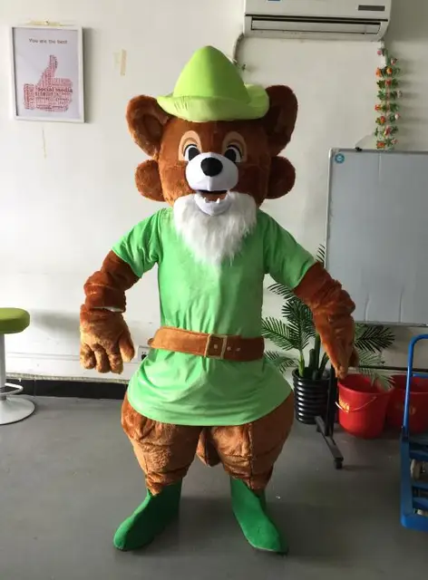 oisk robin hood mascot costume halloween christmas birthday celebration carnival dress full body props outfit