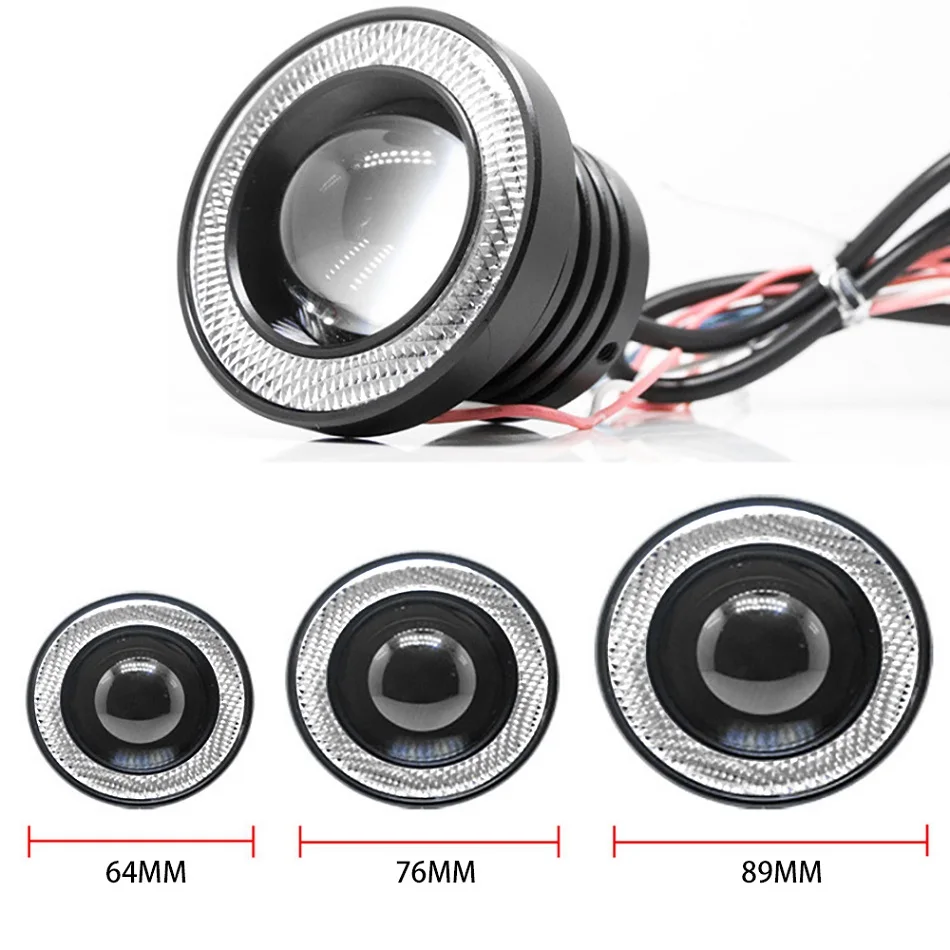 2.5 3.0 3.5 inch Angel Eyes Fog Lights Lens (5)