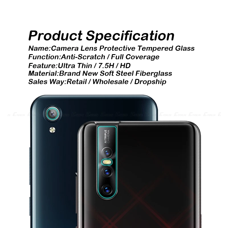 Back Camera Lens Protective For BBK vivo V15 Pro iQOO Y91C Clear Transparent Tempered Glass Protector Film